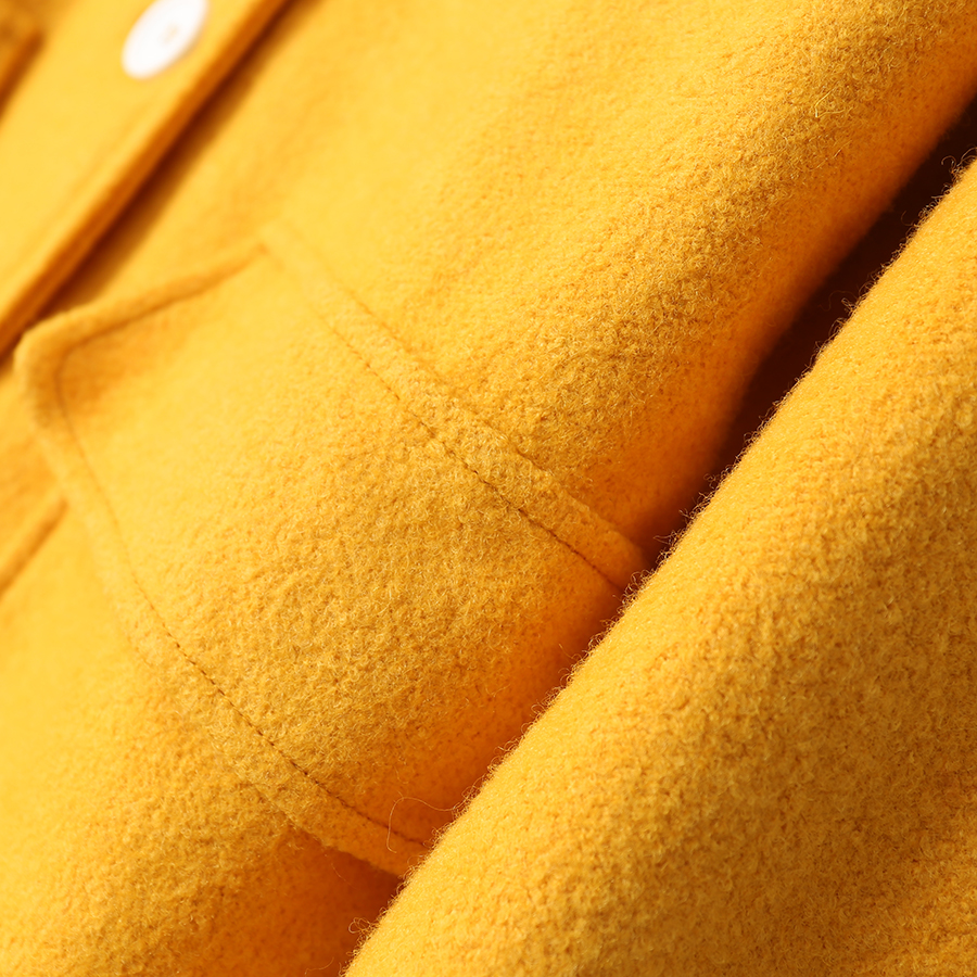 新款简欧纯色中长款大衣外套保暖长袖毛衣
