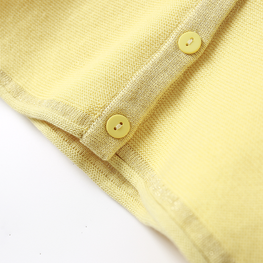新款日系黄色女长袖圆领外套舒适宽松百搭
