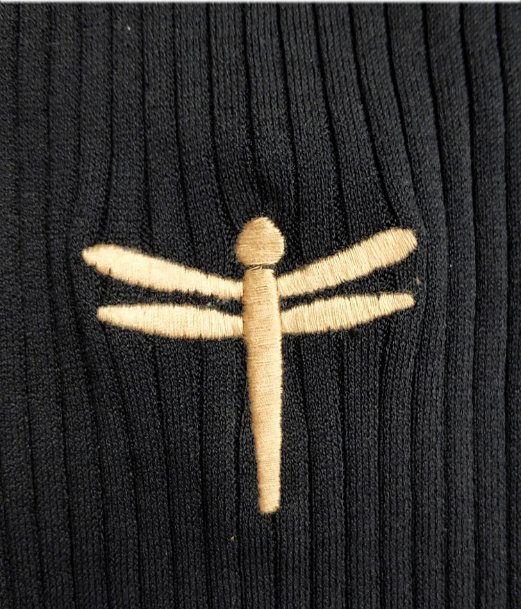 晖耀针织 精品针织短袖 天丝纳米丝 明星同款经典蜻蜓刺绣polo短袖