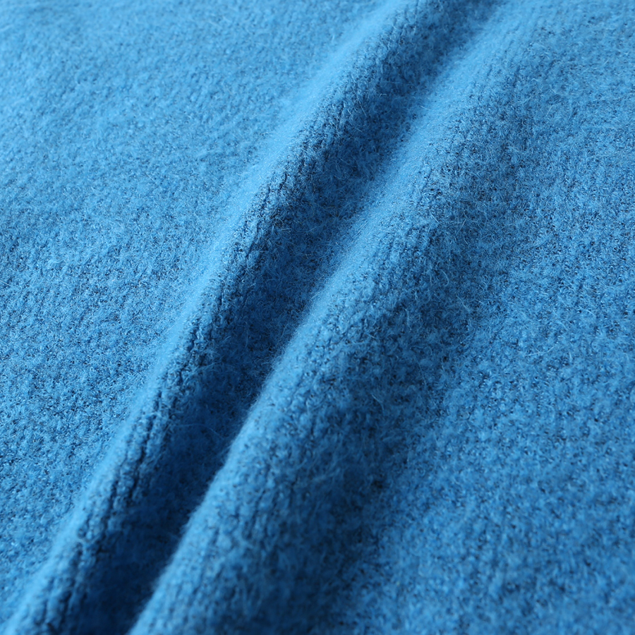 奶蓝色毛衣慵懒风宽松休闲时尚毛织衫女外穿上衣