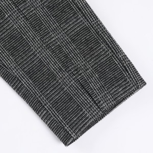 英伦格子九分哈伦裤、粘胶纤维(粘纤)60% 聚酯纤维