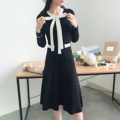 2019新款韩版针织连衣裙 长袖中长款连衣裙女 修身显瘦裙子 举报 本产品采购属于商业贸易行为