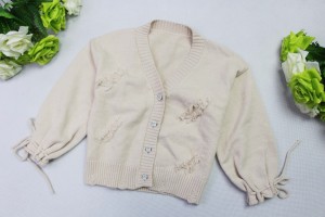 婴儿针织衫宝宝毛衣套装毛衣女童白色打底毛衣8176套装厂家直销
