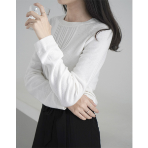 2020春季新款韩版套头长袖T恤毛衣女装宽松简约针织衫女