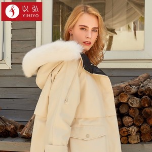 工装羽绒服女2019新款冬季时尚潮流短款大毛领白鸭绒加厚保暖外套