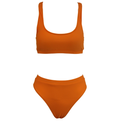 纯色比基尼新款分体泳衣绑带三角ebay爆款纯色性感