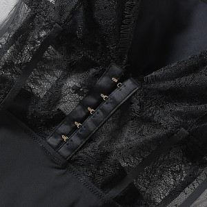 新款性感黑色蕾丝背心比基尼套装迷人舒适