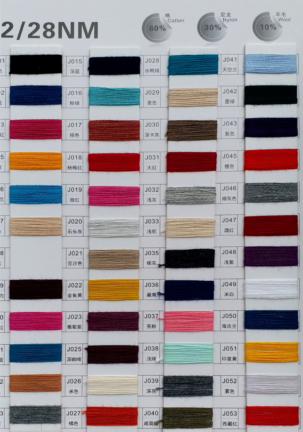 2/28NM棉羊毛纱线
